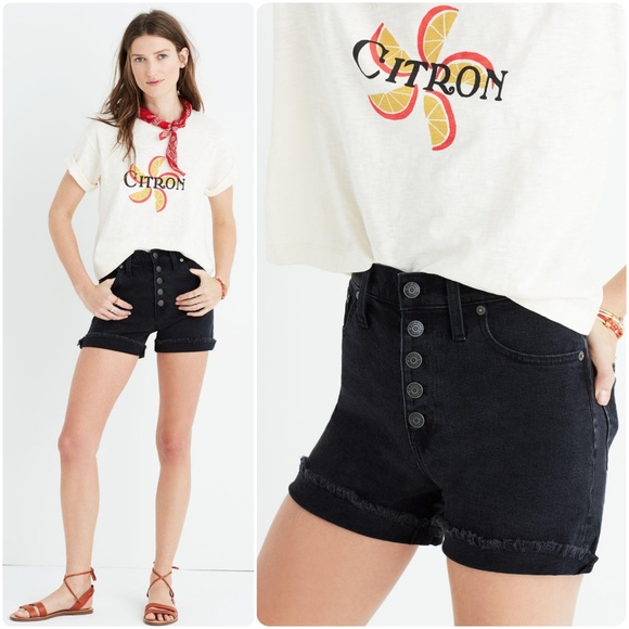 Madewell Denim - Madewell HighRise Denim Jean Shorts Fly Button 28